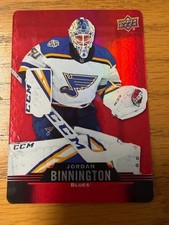 2020-21 Jordan Binnington UD Tim Hortons red die cut hockey card #DC-24 - Blues