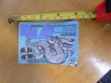 Grateful Dead Back Stage Pass sticker Hamilton Ontario 1990