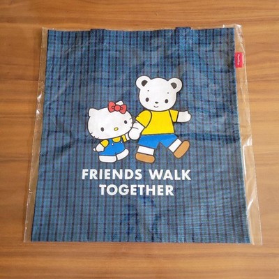 Hello Kitty Familia Tasche blau grün Karomuster unbenutzt neu