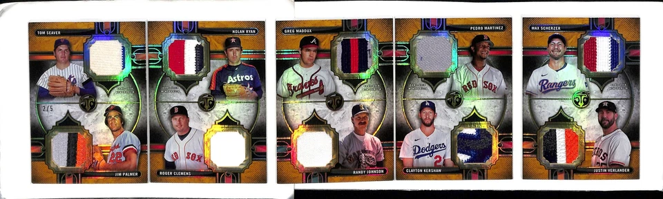 2024 Triple Threads Seaver Palmer Ryan Kershaw Scherzer Deca Patch Book #2/5