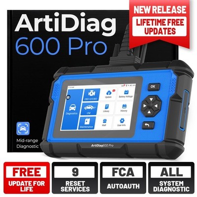 TOPDON ARTIDIAGA AD600S+ PRO FULL SYSTEM DIAGNOSTIC TOOL LIFETIME FREE UPDATE