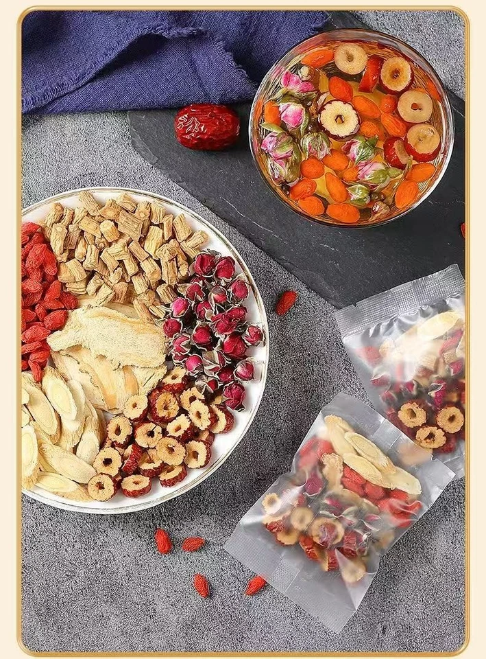 气血六宝茶 Té de flores de hierbas chinas Goji Berry Astragalus mongholicus rosa rojo fechas Foto 4 de 4