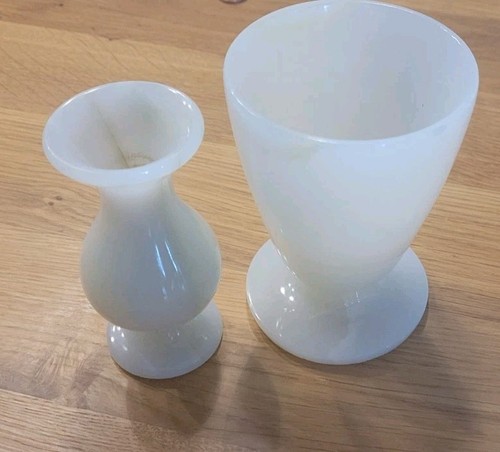 Alabaster, 2 Vasen, toller Zustand, Original aus Italien, Uralt, antik