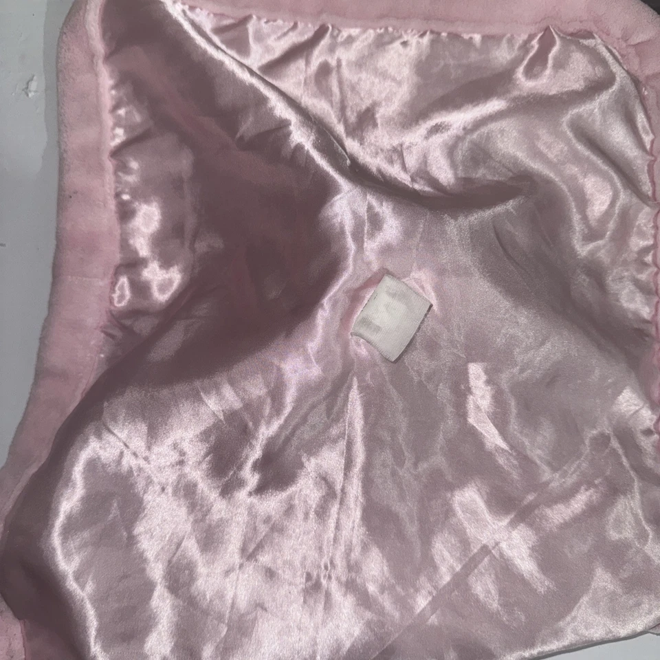 Mantas y más allá Pink Bunny Rabbit Peluche Lovey Satén Manta de Seguridad Difícil de Encontrar Foto 3 de 4