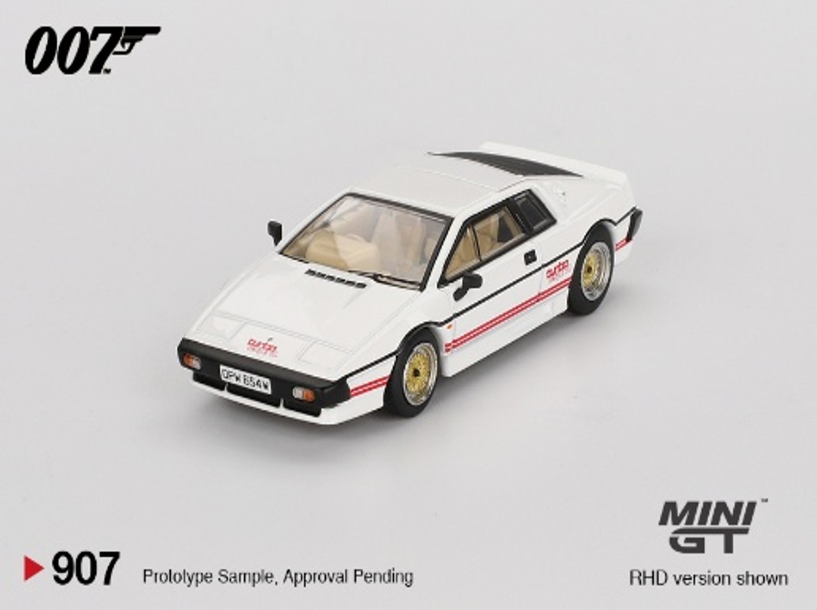 1/64 LOTUS ESPRIT TURBO WHITE JAMES BOND FOR YOUR EYES ONLY RHD JAPANESE BLISTER