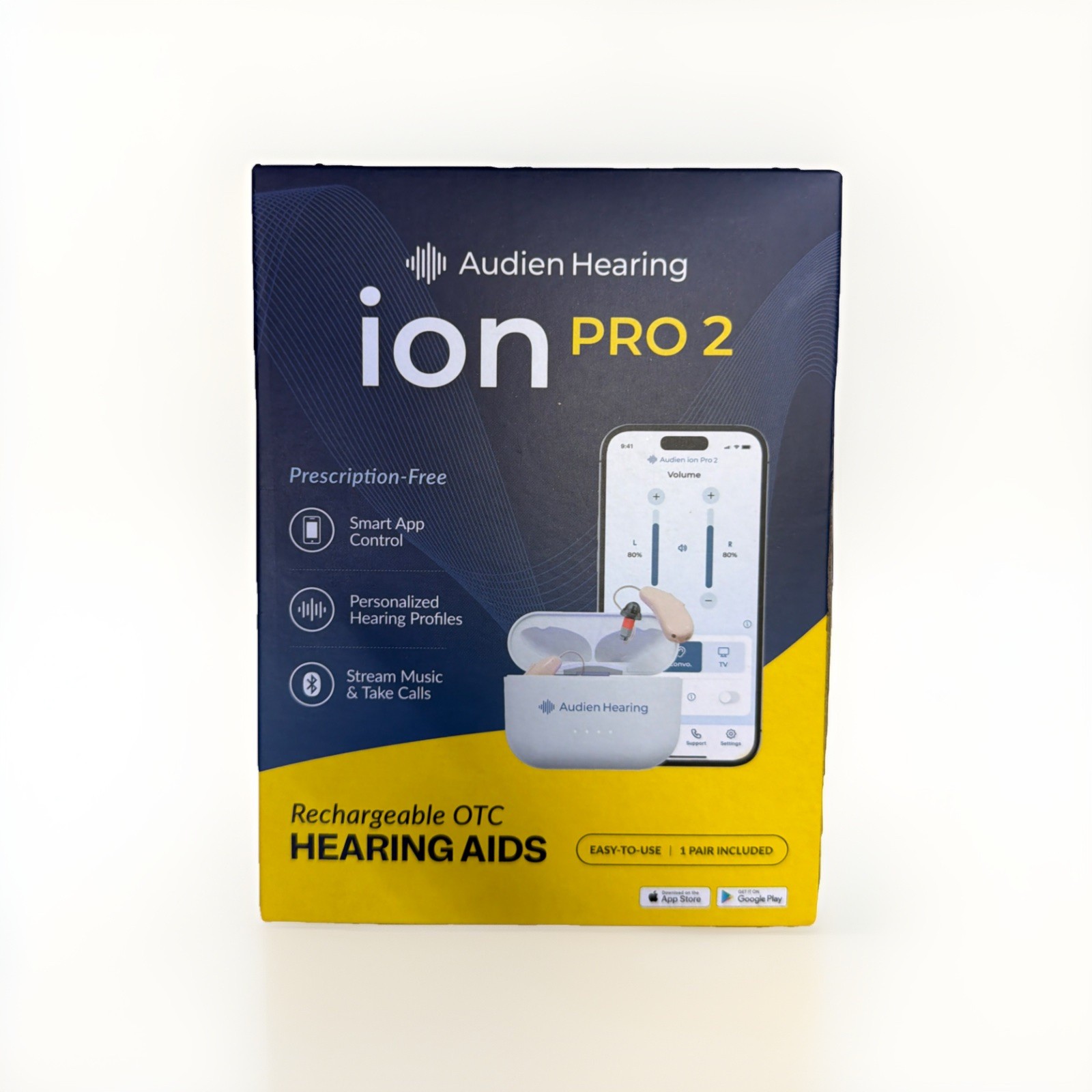 *NEW* Audien ion Pro 2 Rechargable OTC Hearing Aids Comfort Design