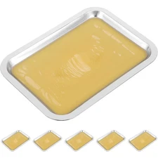 iplusmile 6pcs Dissection Pan with Wax, Reusable Premium Aluminum Disection T...