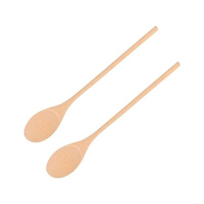Essential Holz Kochutensilien Set Löffel mit langem Griff für Hausköche 2 Stück