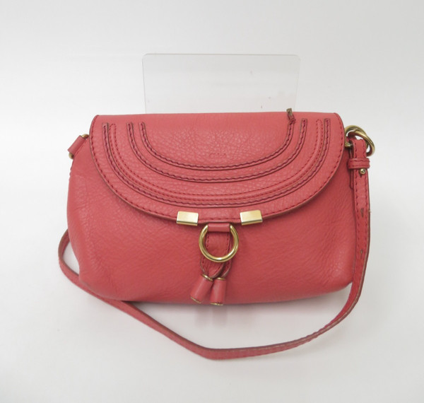 Authentic CHLOE Marcie Leather Pochette Corssbody Shoulder Bag S#51067