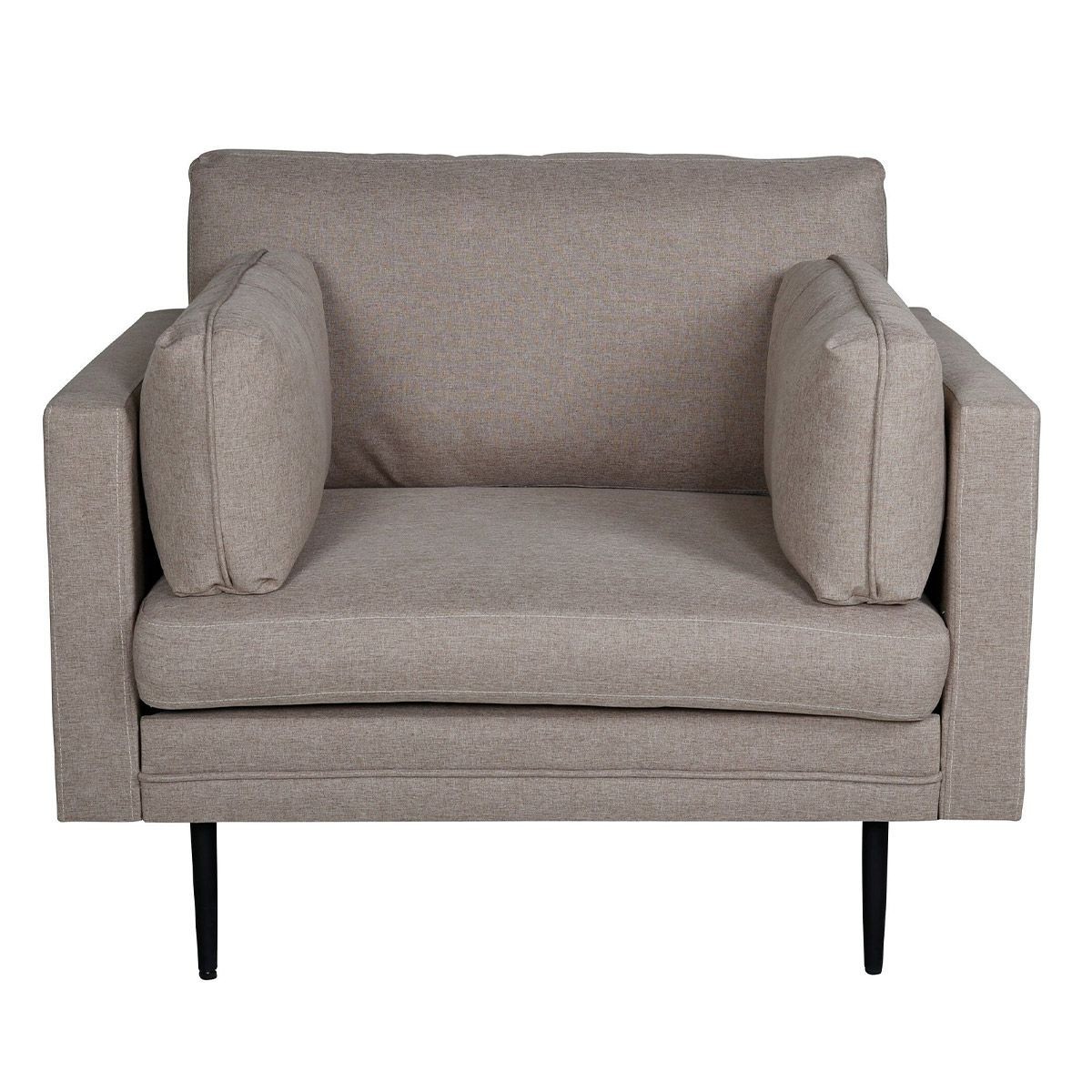 Fauteuil en tissu marron 110cm Boom pour salon moderne