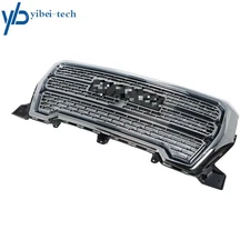 Front Upper Grille Grill Assembly For GMC Sierra 1500 2019 2020 2021 Full Chrome