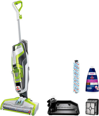 BISSELL - CrossWave Multi-Surface Wet Dry Upright Vacuum - Molded White, Tita...