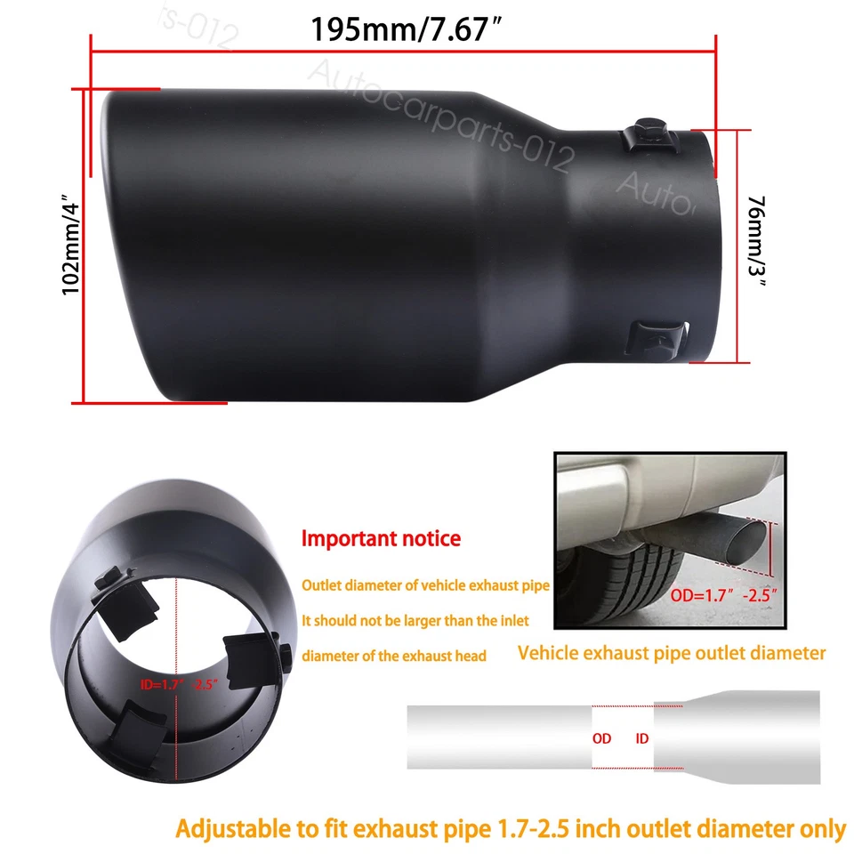 Stainless Steel Chrome Rear Exhaust Pipe Tail Muffler Tip For Mazda CX-5 Foto 2 de 4