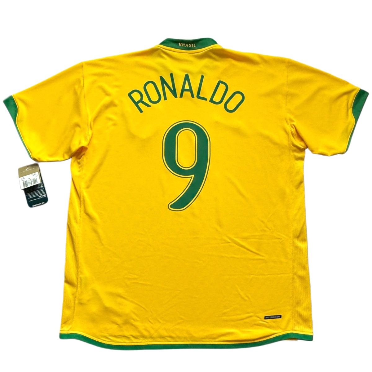 2006 Brazil Home Jersey #9 Ronaldo 2XL Nike Soccer World Cup