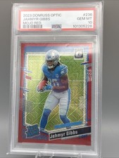 2023 Panini Donruss Optic Jahmyr Gibbs Mojo Red Rated Rookie PSA 10