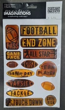 Creative Imaginations FOOTBALL Sports Xtreme-1 Epoxy Sheet by Christine Adolph