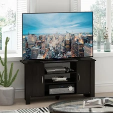 Econ 42 In. Espresso Wood TV Stand with 6 Drawer Fits Tvs up to 50 In. with Open