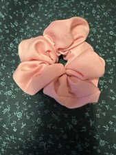 5  Handmade Scrunchies Made Of Cotton Pink
