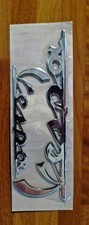 Vespa GTS PX  T5 Side Panel & Leg shield Badges Gel Domed Stick On Chrome Silver
