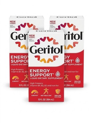 3 Pack Geritol Liquid B-Vitamins & Iron Supplement 3x12 Oz (354ml) Fast Shipping