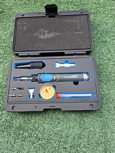 Bluefire Mini Torch Cordless Butane Soldering Iron Kit Rechargeable Used