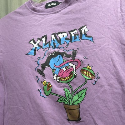 Xlarge Streetwear Medium Lavender Venus Flytrap Shirt Cartoon Graphic 