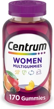 Centrum Women’s Multigummies, Multivitamin with D3, B Vitamins, 170ct, Fruit Mix