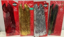 Christmas Tree Icicle Tinsel Red, Gold, Multi or Silver 18" long CHOICE