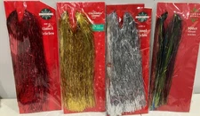 Christmas Tree Icicle Tinsel Red, Gold, Multi or Silver 18" long CHOICE