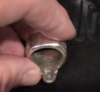NightRider Jewelry .925 Sterling Silver Skull Guardian Ring Red Garnet Eyes 7.5 — photo 10