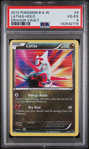 2012 Pokemon Black & White Dragon Vault Latias-Holo #9 PSA 4