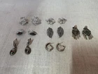 Vintage Lot Costume & Fine Jewelry Earrings Sterling  Silver Trifari W.Germany +