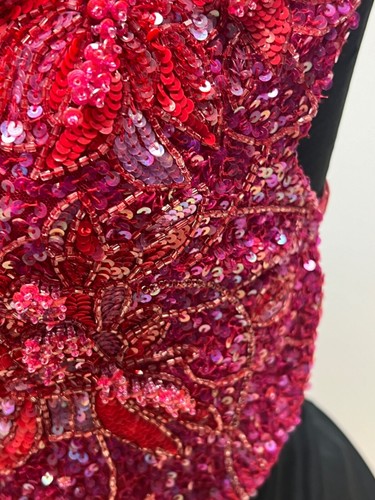 Karen Millen Beaded Cerise Halter Neck size 8 - Picture 4 of 10