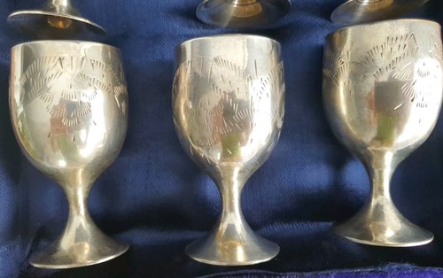 Vintage EPNS Small Brandy Goblets Set - Picture 5 of 7
