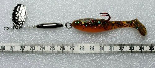 Relax Gummifisch Spinner, 14cm, 12g,Trennbare Haken und Shad, Hecht, Zander, Neu - Bild 9 von 11