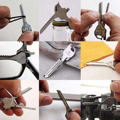 Swiss+Tech 6 In 1 Utili-Key Tool Keychain Keyring Multi-Function