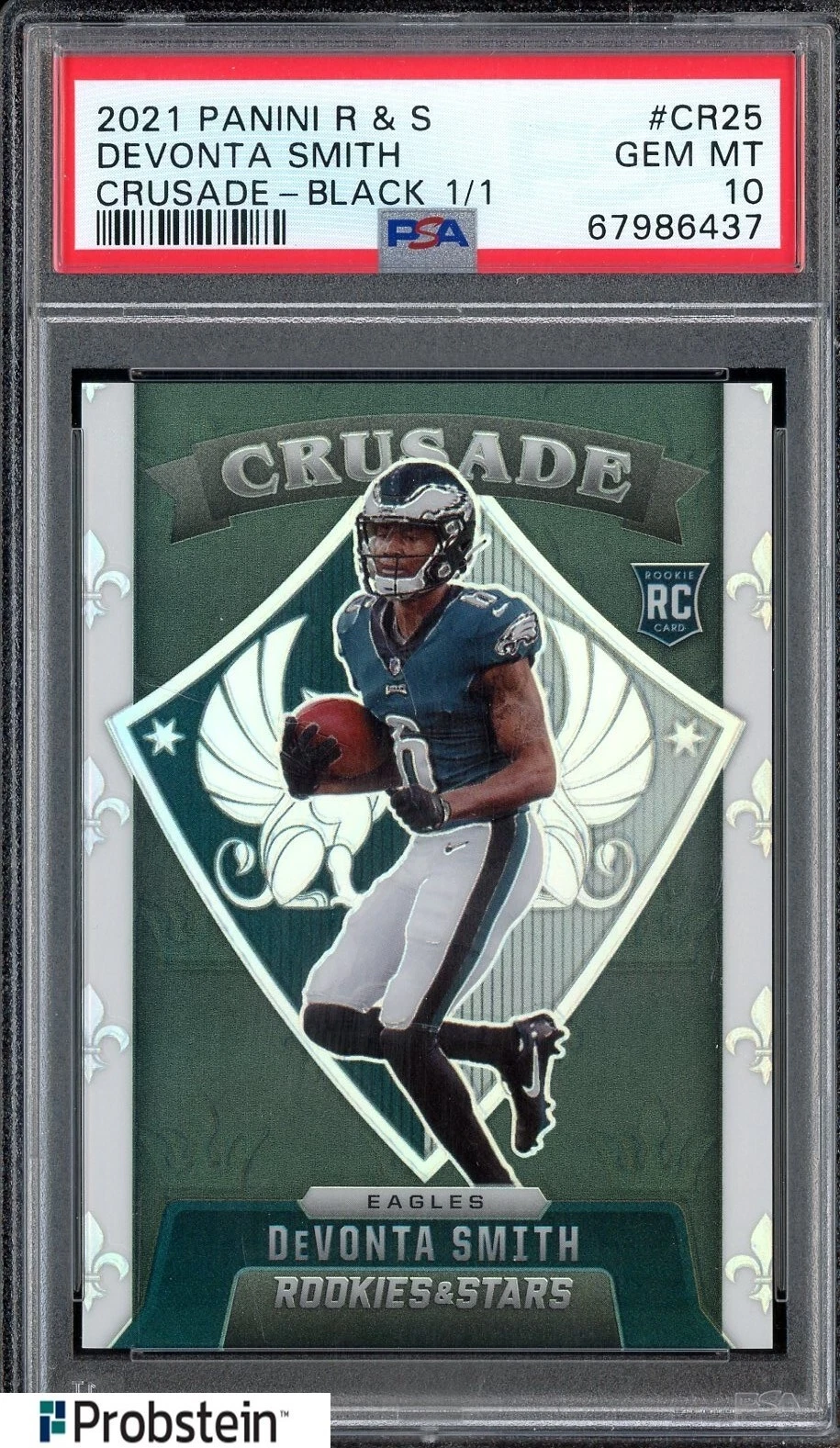 DeVonta Smith Panini Rookies & Stars Crusade #CR25 Black 1/1