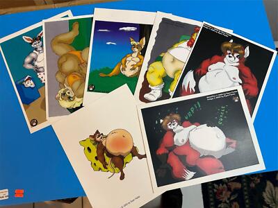 10 Furry Anthro FURRIES ~ CHUBBY PLUMP Color Prints~Like GENUS ~2000 Ryan Fields