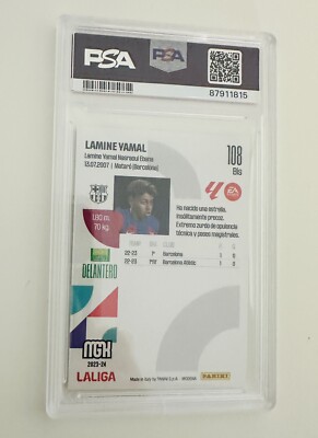 2023-24 Panini Megacracks La Liga Lamine Yamal #108BIS PSA