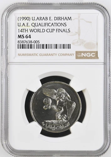 UAE United Arab Emirates 1990 NGC MS 64 Italy World Cup Finals UAE Football Team