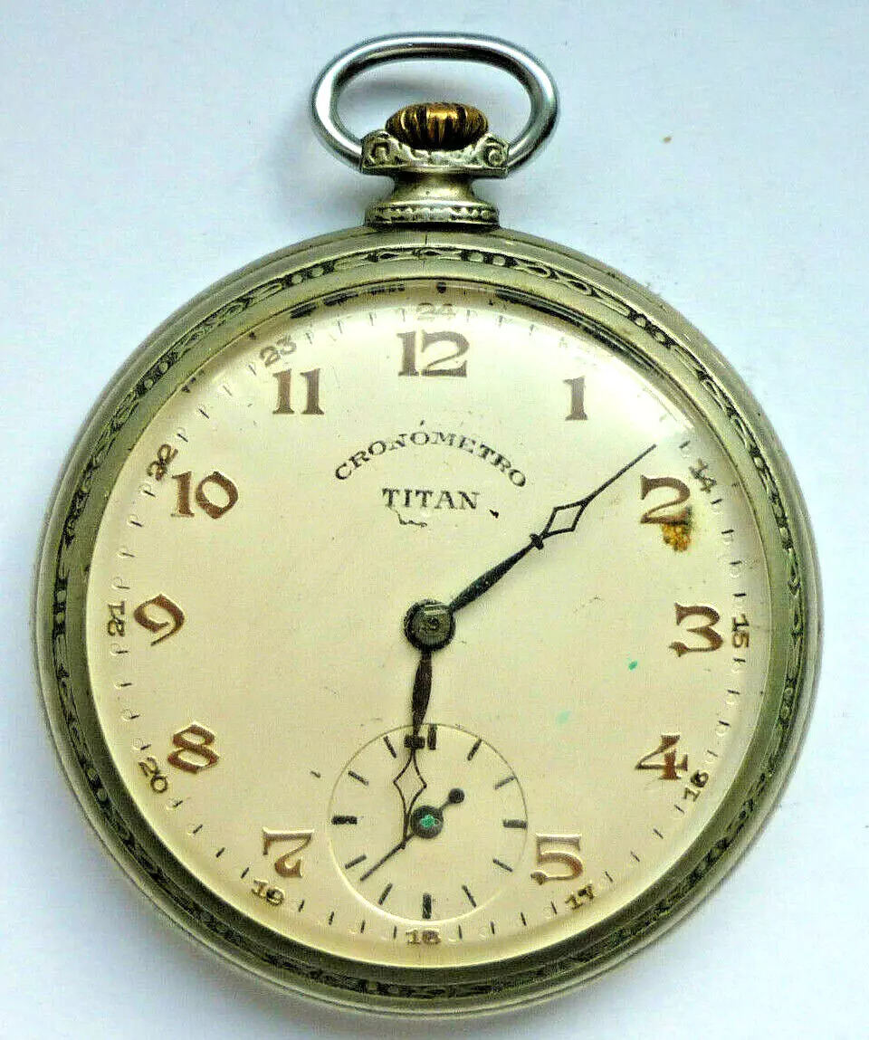Pocket Watch Silver Brand Cronometro Titan Art.4608 eBay