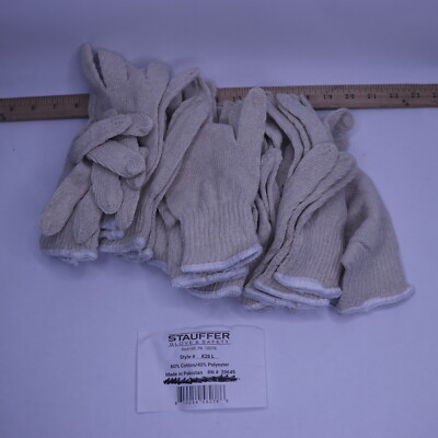 (8-Pairs) Stauffer Glove & Safety String Knit Gloves Standard Weight Large