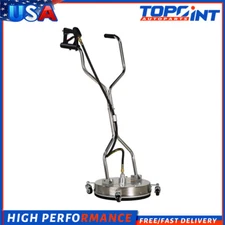 16.5" Pressure Washer Surface Cleaner Max.4000PSI Dual Handle w/4 Spinner Wheels