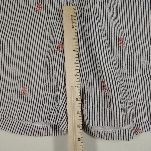 Pantalones Cortos J McLaughlin Calavera y Huesos Para Hombre Talla 34 Bordados Gris/Blanco - Imagen 7 de 13