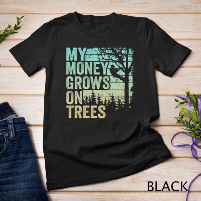 Arborist Tree Climber Vintage My Money Grows On Trees Unisex T-shirt