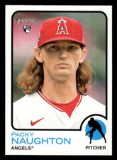 2022 Topps Heritage #665 Packy Naughton Rookie Card Los Angeles Angels