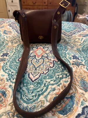 Vintage COACH Legacy LEATHER Small Flap Shoulder Bag 9965 BROWN | eBay