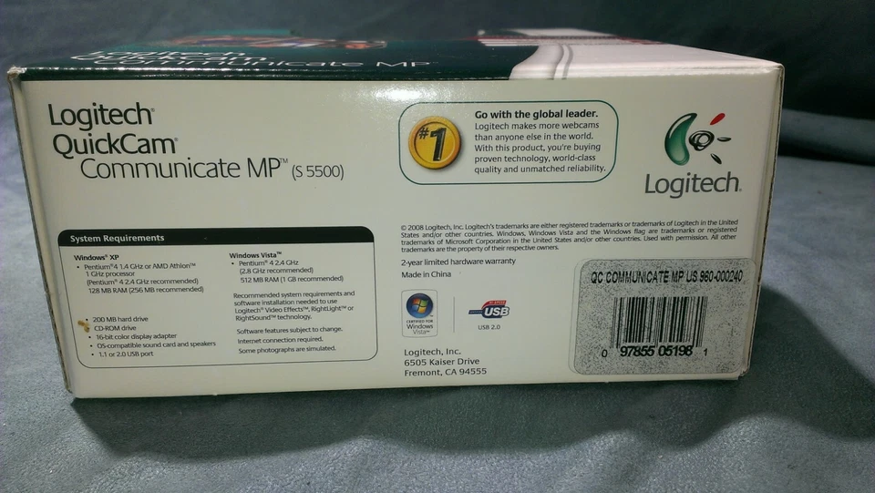 NEW Logitech QuickCam Communicate MP Web Cam Webcam - NEW IN BOX - Image 3 of 3