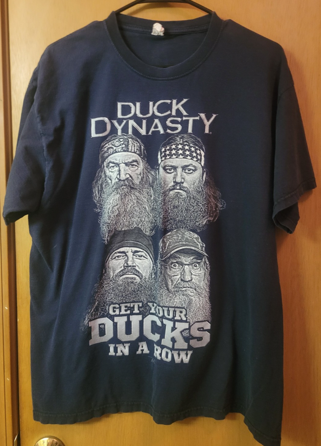 FILA T shirt uomo Duck Dynasty Get Your Ducks In A Row taglia XL nera