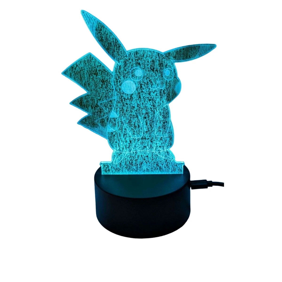 Pokemon Pikachu 3D Visual Night Light 7 Colour Changes Desk Lamp Bedroom Decor